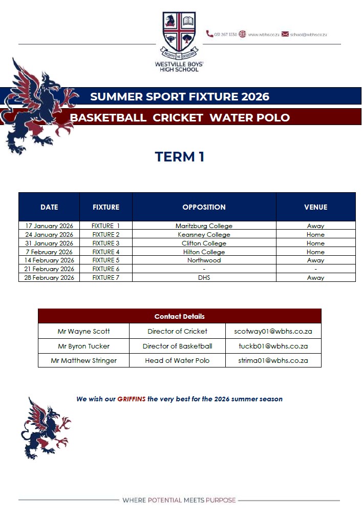 Summer Fixtures