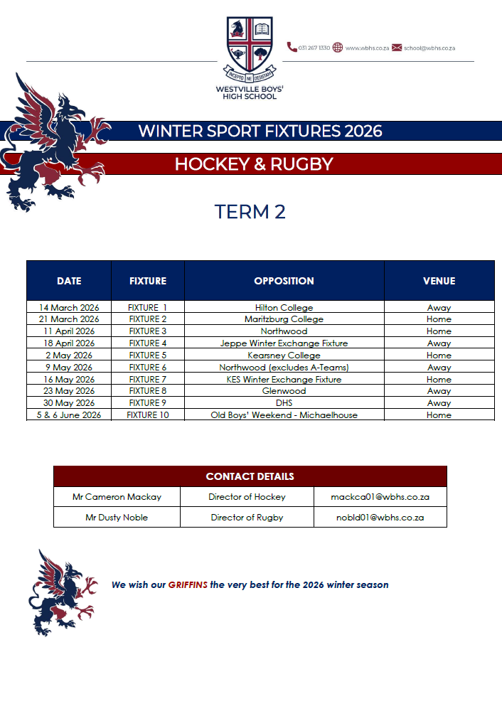 Winter Fixtures